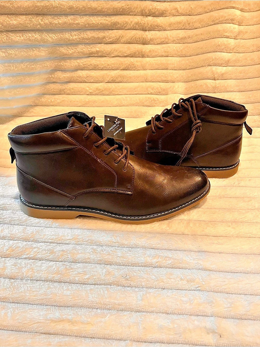 London Fog LFM Tyler Chukka Men's Brown Chukka Boots US 12 NWT